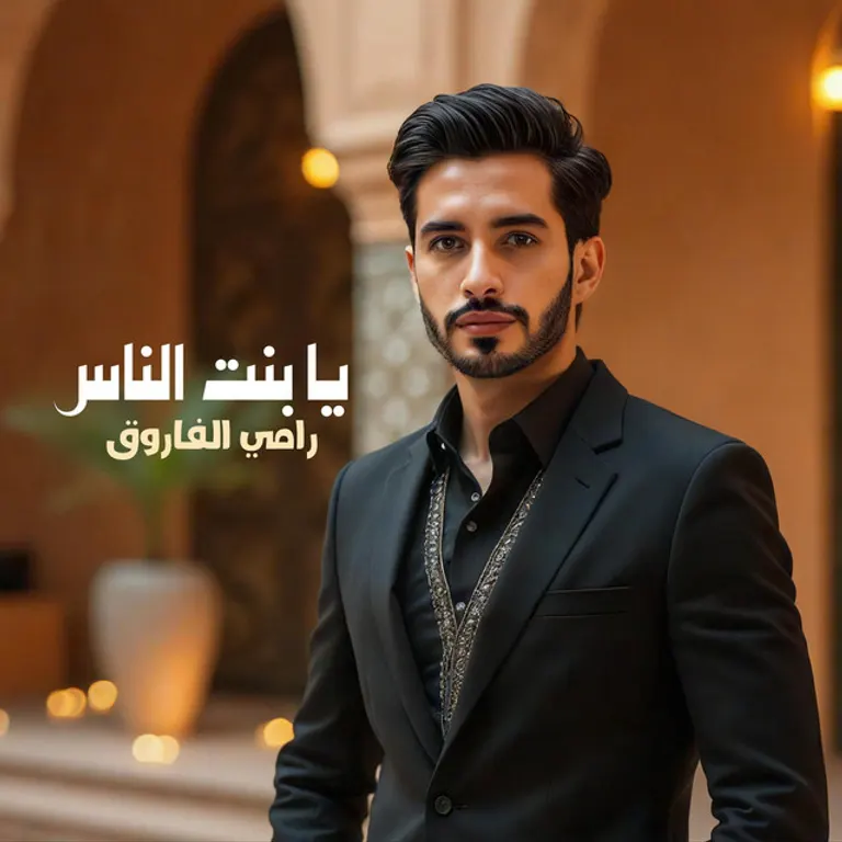 راجل بكوستيم كحل واقف فرياض بأقواس، والضو دافي